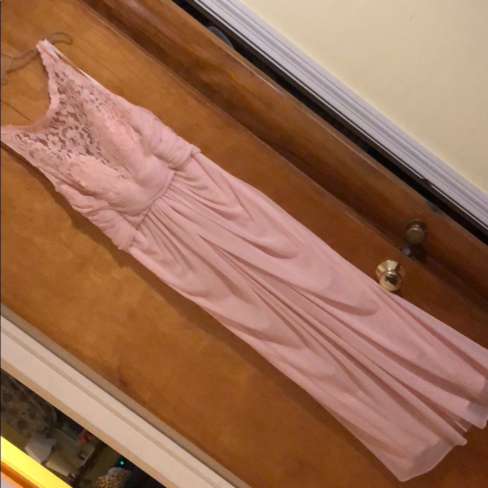 Soft pink bridesmaid dress